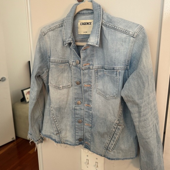 L’AGENCE Janelle denim cropped jacket - Picture 5 of 6